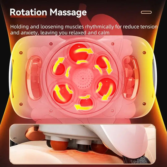 Electric Moxibustion Heating Belt Massager Neck Waist Leg Massage Improve Indigestion