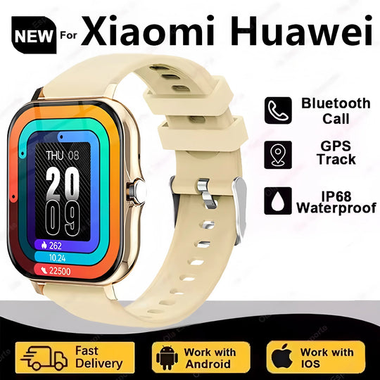 Smart Watch - AMOLED Bluetooth Call GPS NFC Waterproof Fitness Tracker