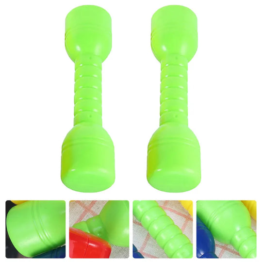 2Pcs Plastic Dumbbells Children'S Sports Fitness Dumbbells Fitness Equipment Children Dumbbell Toddler Toys Fitness kids Barbell