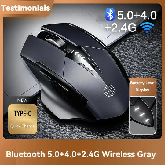 Wireless Mouse F1S - Silent Ergonomic, 2400 DPI, 500mAh - for PC, Laptop & Tablet