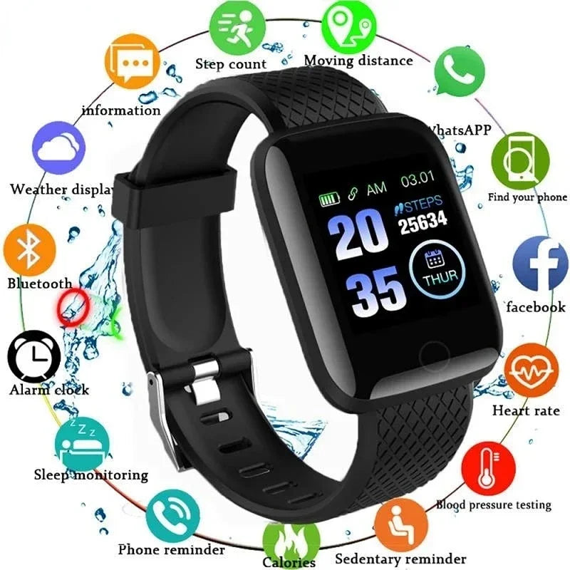 2025 Smartwatch - Full Touch Screen IP67 Waterproof Fitness Tracker