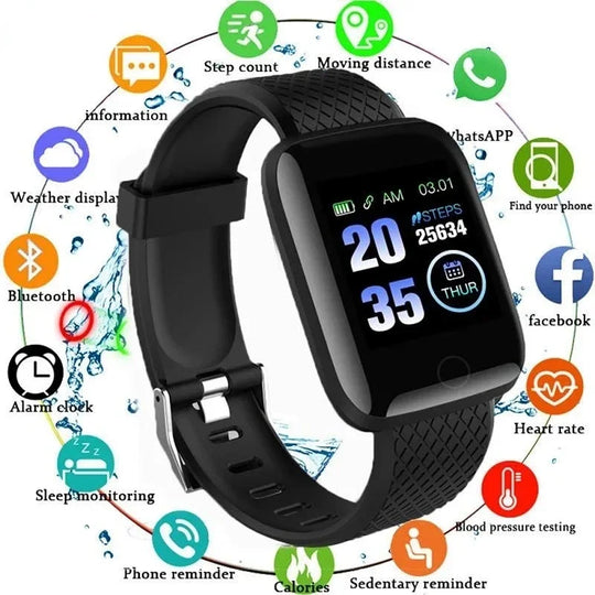 2025 Smartwatch - Full Touch Screen IP67 Waterproof Fitness Tracker