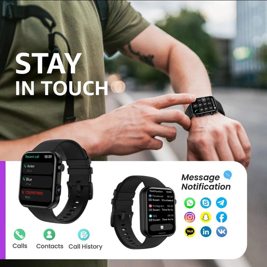 Smart Watch with Camera - Photo Video Heart Rate Bluetooth Call Waterproof