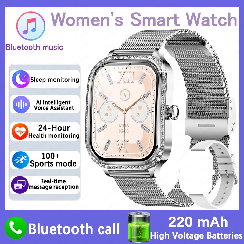 Luxury Smart Watch for Women - 1.75" HD Bluetooth Call Heart Rate Fitness Tracker