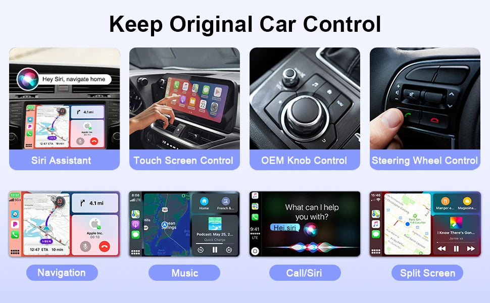 Wireless CarPlay Adapter - USB Dongle for Wired to Wireless CarPlay