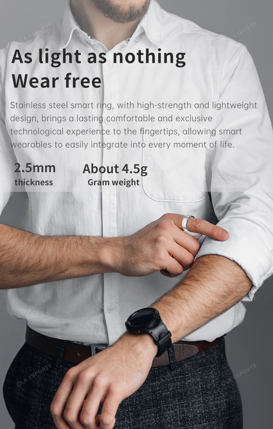 Smart Ring - Heart Rate Blood Oxygen Monitor IP68 Waterproof