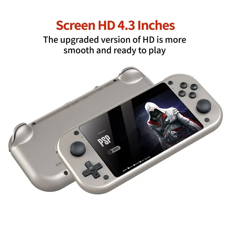 Retro Handheld Game Console - 4.3" Screen, 30000 Games, PSP PS1 Emulator, 64GB/128GB