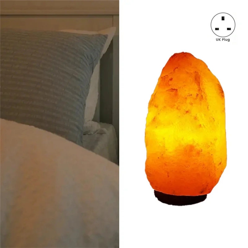Himalayan Crystal Salt Lamp & Air Purifier - Natural Amber Glow Night Light