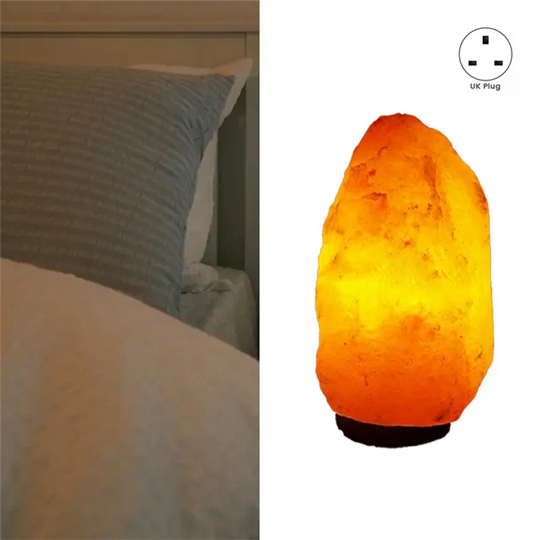 Himalayan Crystal Salt Lamp & Air Purifier - Natural Amber Glow Night Light