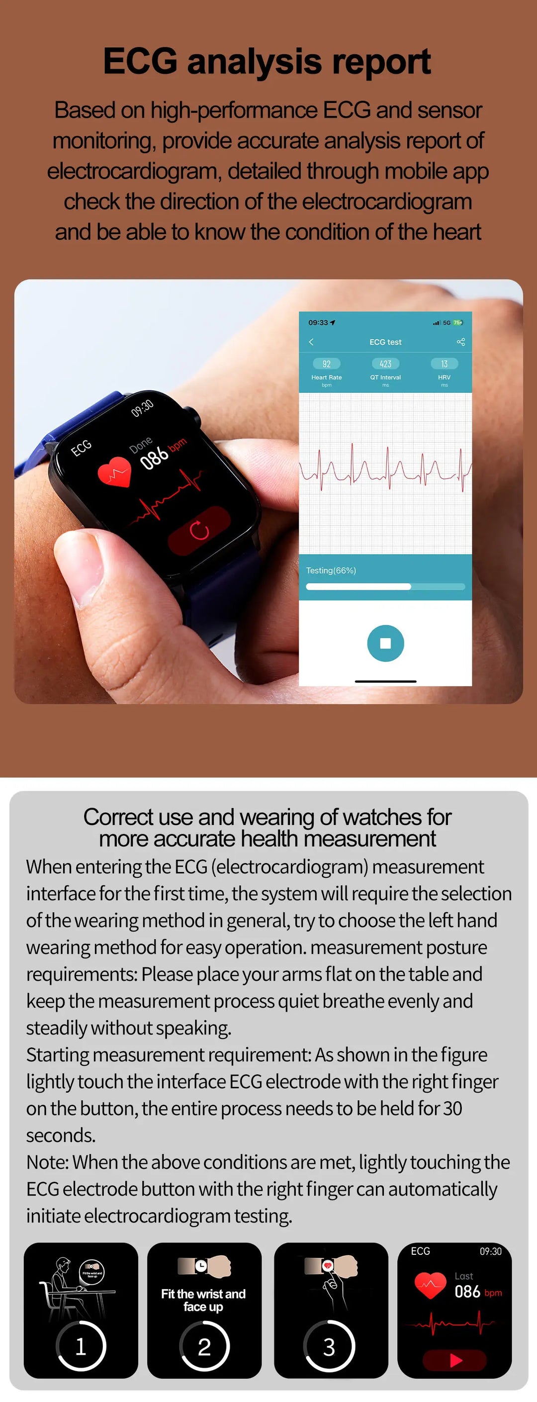 Smart Watch for Women - Heart Rate Health Tracker Menstrual Monitor