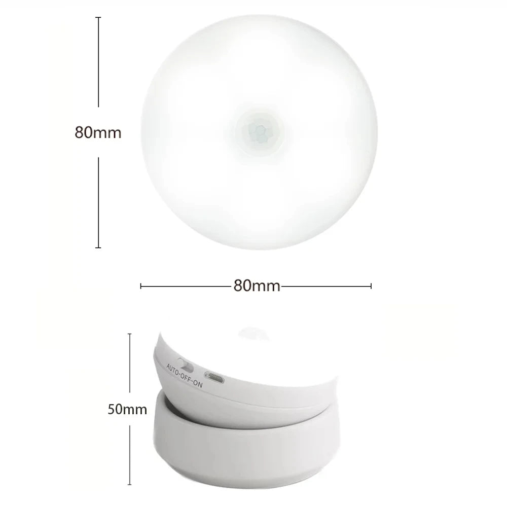 LED Night Light USB - Motion Sensor Bedside Cabinet & Wardrobe Lamp