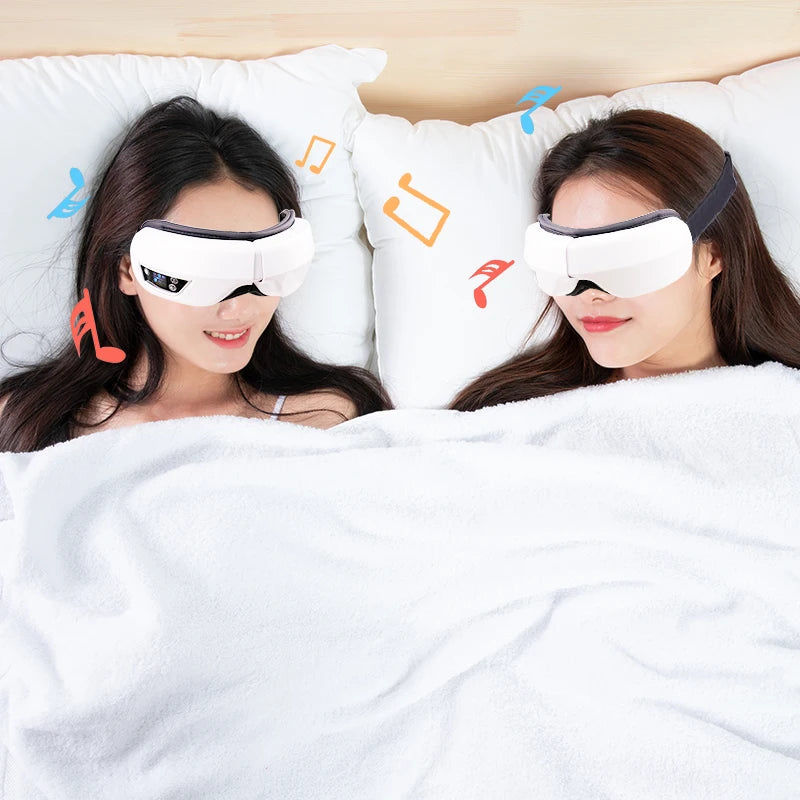 Eye Massager - Smart Airbag, Heat Compress, Vibration & Bluetooth Music - for Eye Fatigue Relief