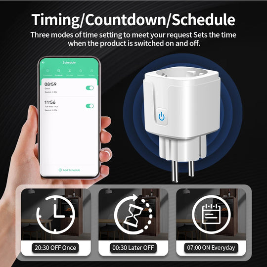 Smart Plug EU - WiFi & Zigbee, 16A/20A, Power Monitor & Timer - Works with Alexa & Google Home