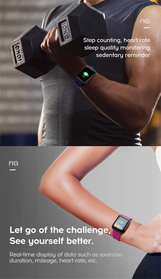 2025 Smartwatch - Full Touch Screen IP67 Waterproof Fitness Tracker