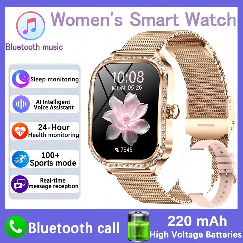 Luxury Smart Watch for Women - 1.75" HD Bluetooth Call Heart Rate Fitness Tracker