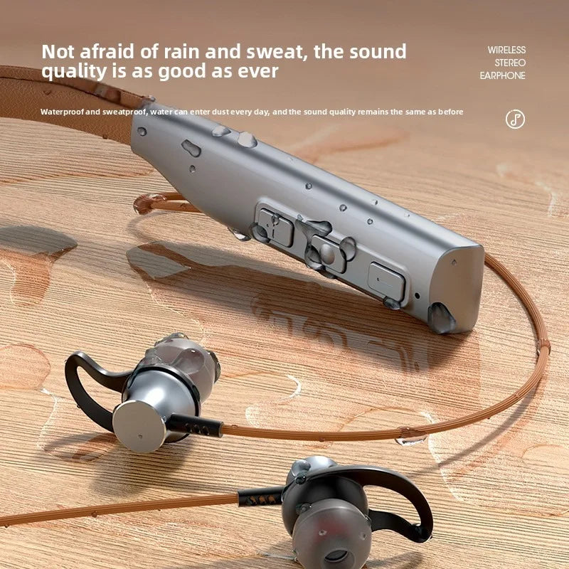 Magnetic Neckband Bluetooth Earphones - Wireless Sport Headset with Mic