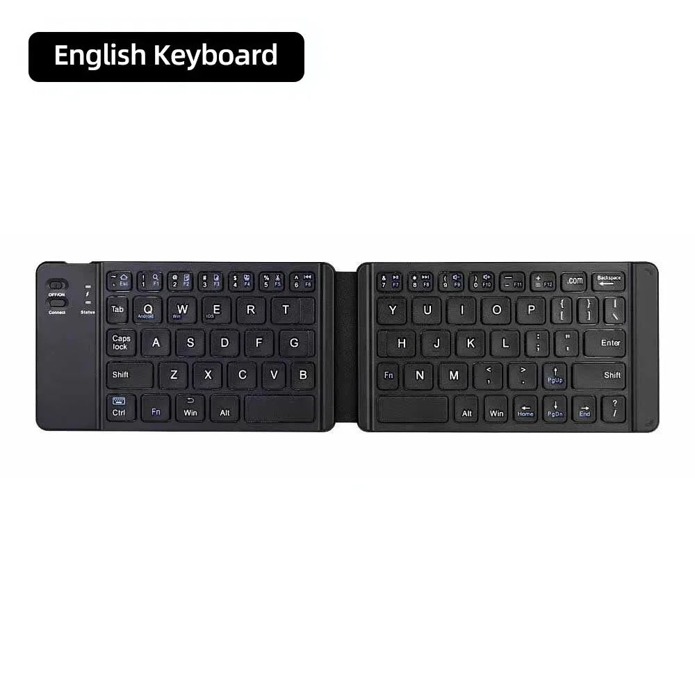 Foldable Bluetooth Keyboard with Touchpad - Mini Wireless Keyboard for Tablet iPad Phone Windows Android iOS