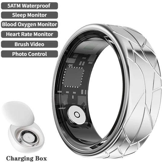 Smart Ring - Heart Rate Blood Oxygen Monitor IP68 Waterproof
