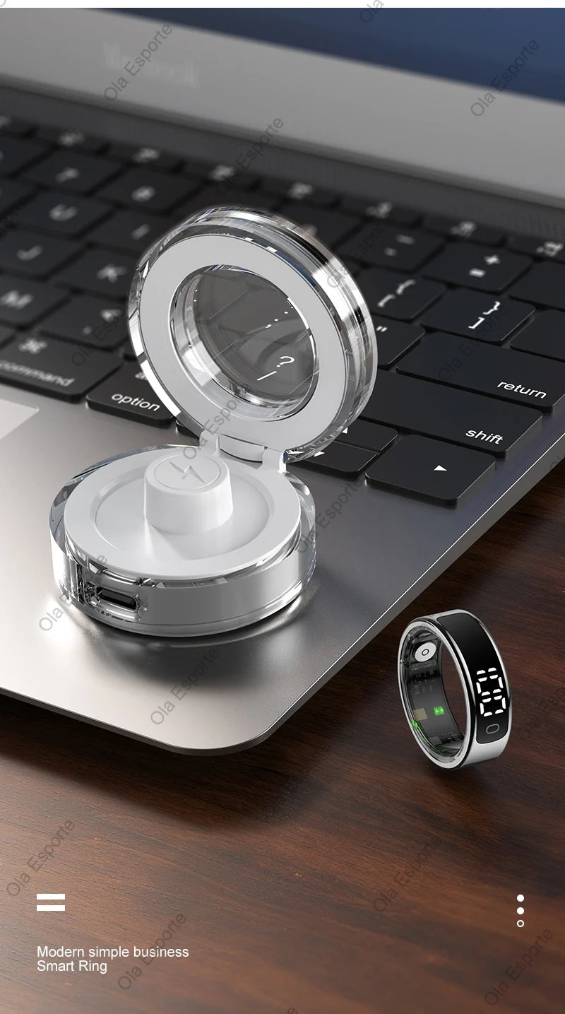 Smart Ring - 5ATM Waterproof with Heart Rate, Sleep & Health Monitoring