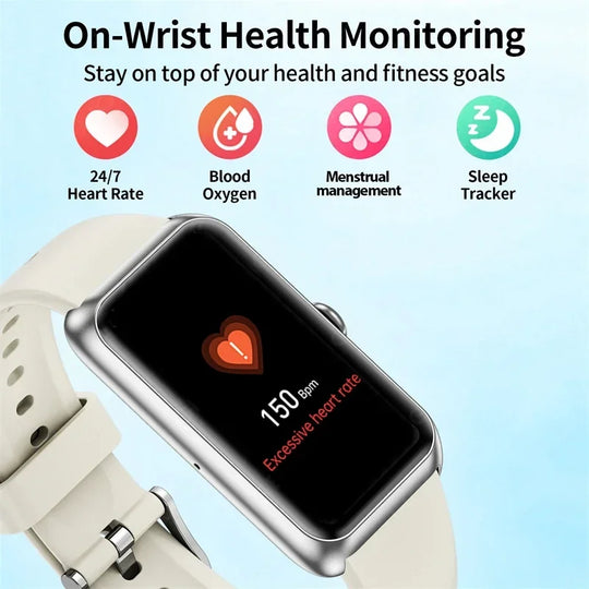Fitness Tracker with Heart Rate & Sleep Monitor - Waterproof Smart Watch for Women & Men