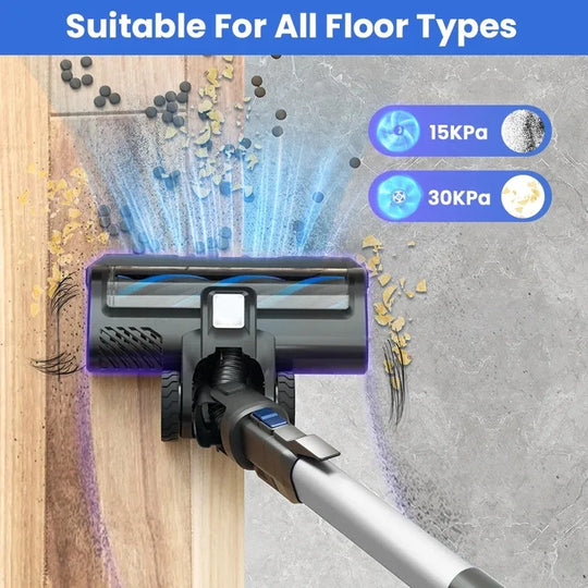 Cordless Vacuum Cleaner - 30KPa 8-in-1 Stick for Hardwood Floors, Pet Hair & Car