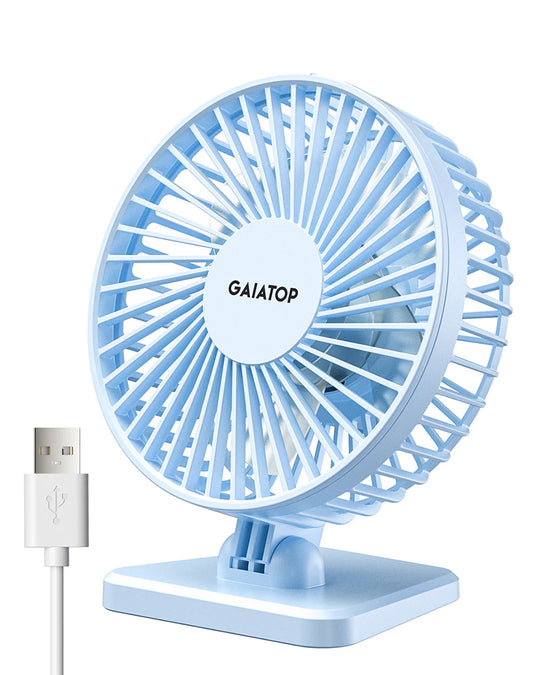 GAIATOP Mini USB Desktop Fan - Portable Quiet Cooling Fan with 3 Speed Settings