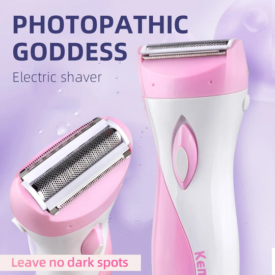 Rechargeable Lady Shaver & Epilator - Full Body Hair Removal, 30 Tweezers, Active Massage