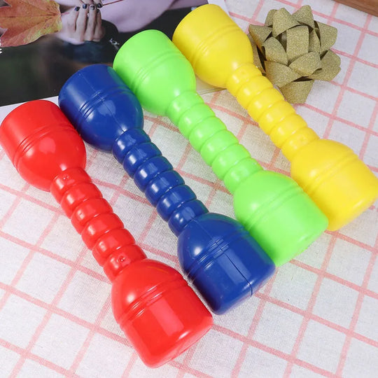 2Pcs Plastic Dumbbells Children'S Sports Fitness Dumbbells Fitness Equipment Children Dumbbell Toddler Toys Fitness kids Barbell