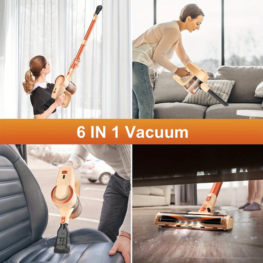 Cordless Vacuum Cleaner - 20KPa Stick & Handheld for Home, Pet Hair & Hard Floors