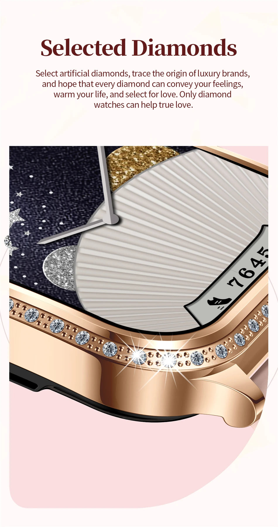Luxury Smart Watch for Women - 1.75" HD Bluetooth Call Heart Rate Fitness Tracker