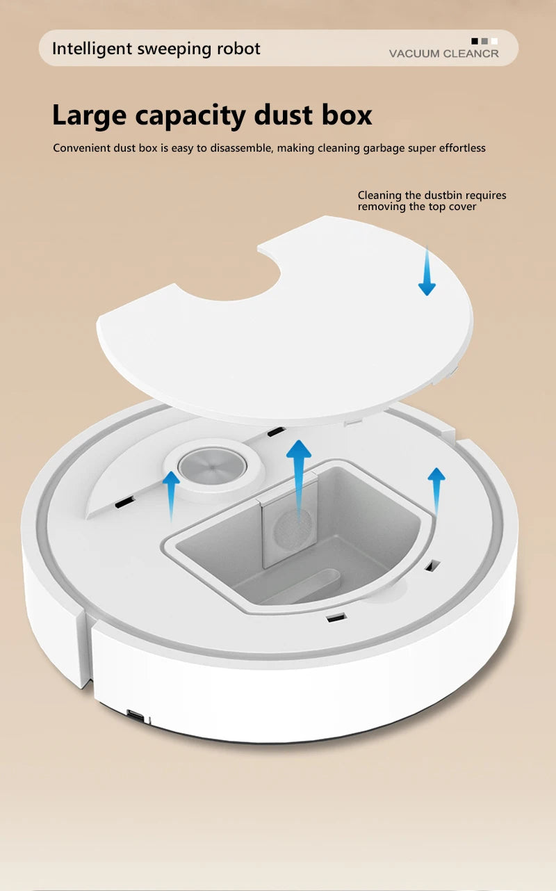 Smart Robot Vacuum & Mop - 3-in-1 Floor Cleaner for Pet Hair, Carpet & Hard Floors