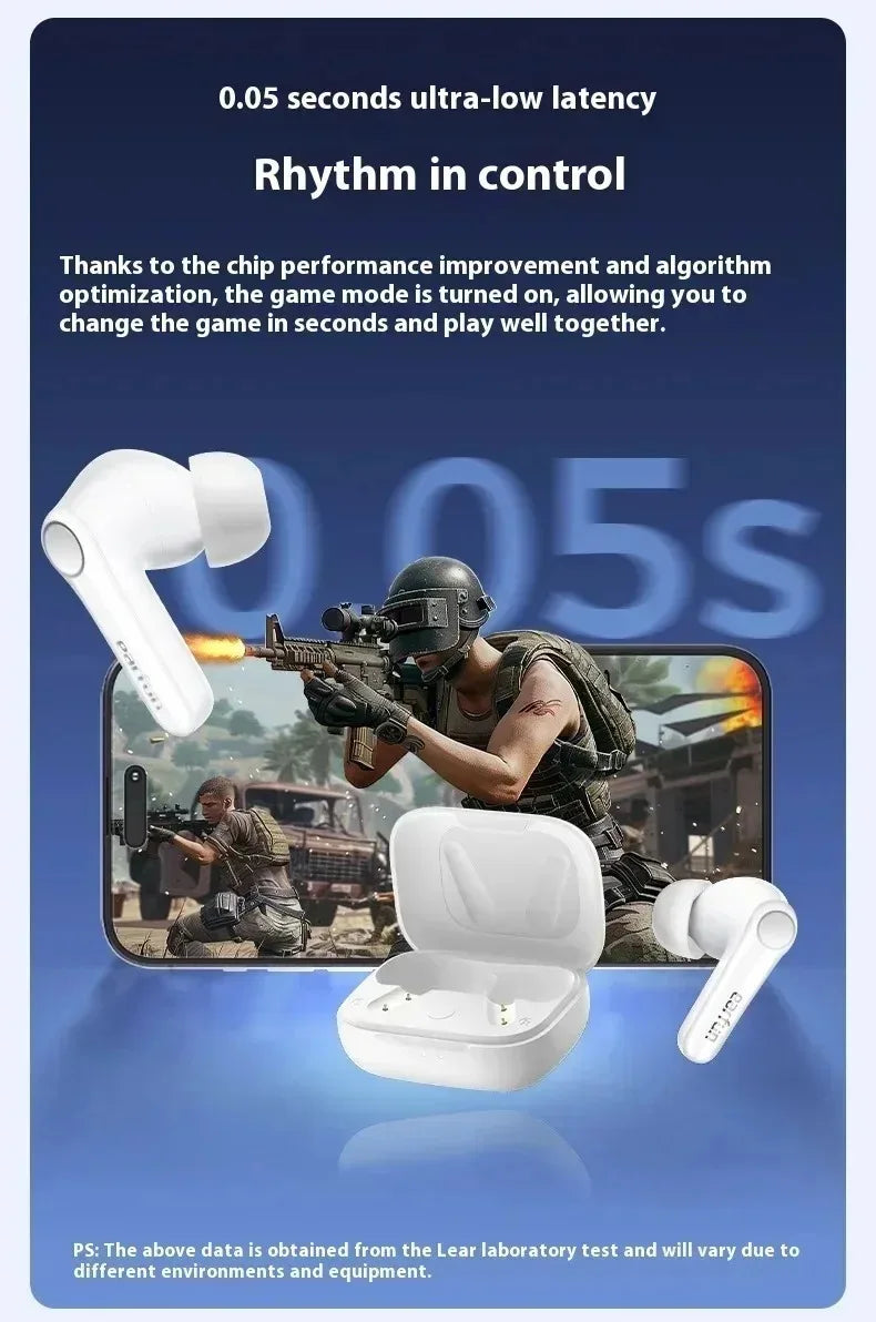 Bluetooth Earbuds - Active Noise Reduction Waterproof Gaming Earphones