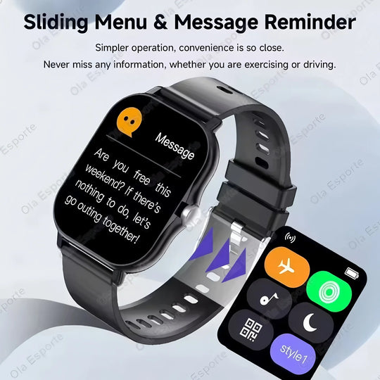 Smart Watch - AMOLED Bluetooth Call GPS NFC Waterproof Fitness Tracker