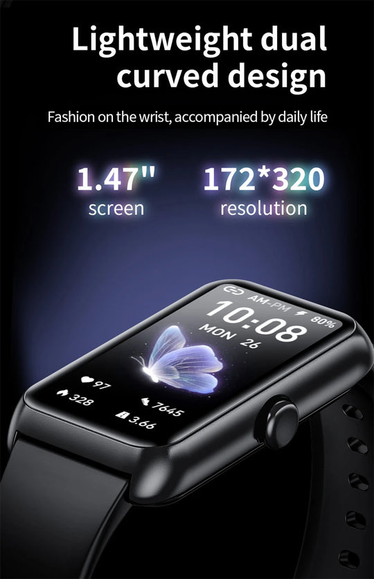 Fitness Tracker with Heart Rate & Sleep Monitor - Waterproof Smart Watch for Women & Men