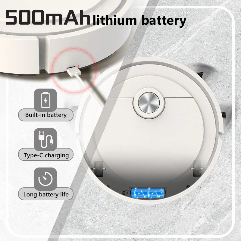 Smart Robot Vacuum & Mop - 3-in-1 Floor Cleaner for Pet Hair, Carpet & Hard Floors