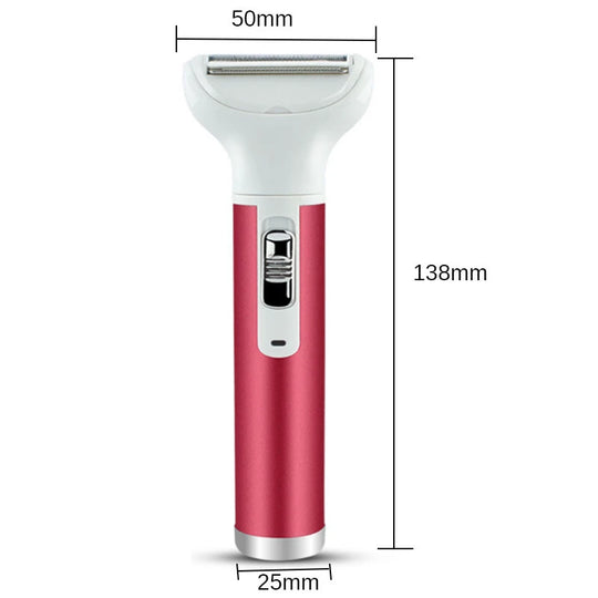 Women's Electric Epilator - 5-in-1 Lady Shaver, Nose Trimmer, Eyebrow Shaper, Leg, Armpit & Bikini Hair Removal