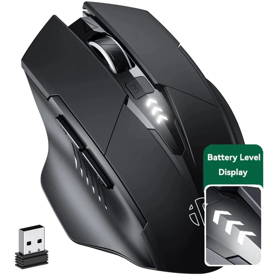 Wireless Mouse F1S - Silent Ergonomic, 2400 DPI, 500mAh - for PC, Laptop & Tablet