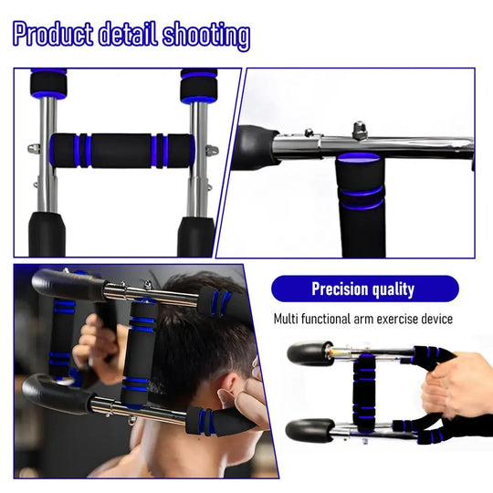65*17.5cm Twister Arm Exerciser With Foam Handle 40-50kg Adjustable Chest Workout Bar Forearm Triceps Muscle Fitness Equipment