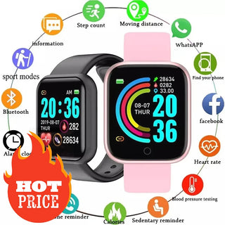 Smart Watch - Bluetooth Fitness Tracker Heart Rate Blood Pressure Monitor