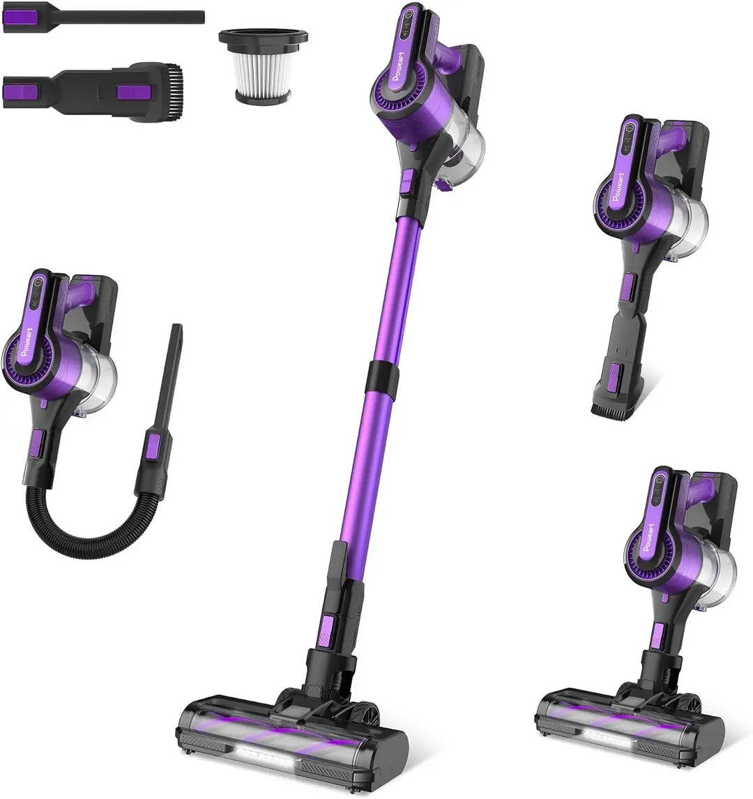 Cordless Vacuum Cleaner - 30KPa 8-in-1 Stick for Hardwood Floors, Pet Hair & Car