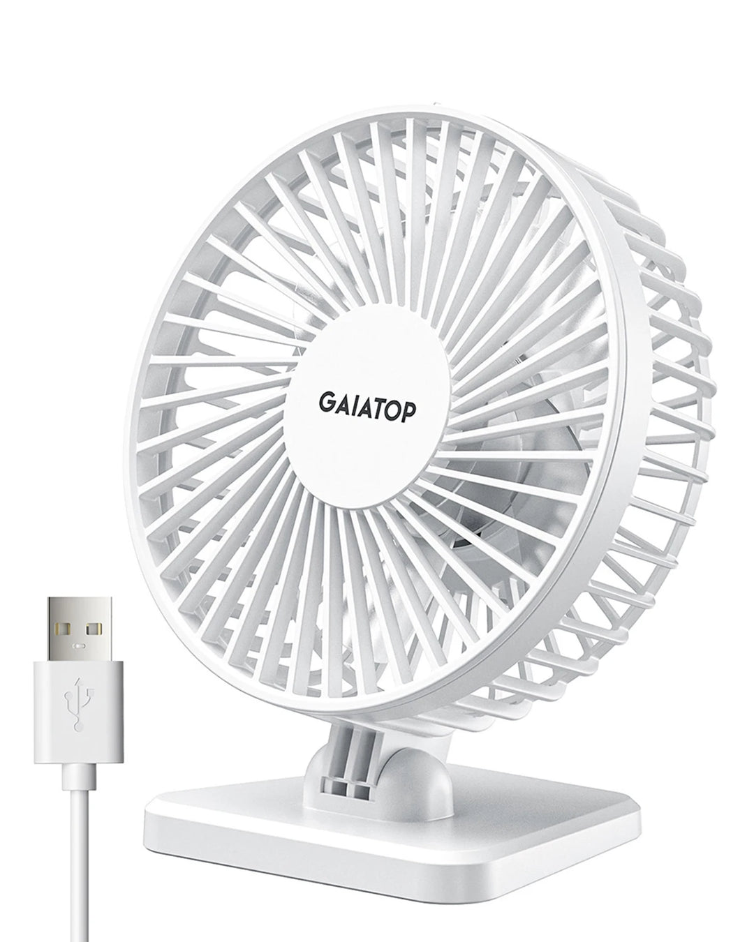 GAIATOP Mini USB Desktop Fan - Portable Quiet Cooling Fan with 3 Speed Settings