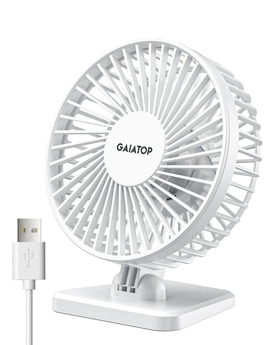 GAIATOP Mini USB Desktop Fan - Portable Quiet Cooling Fan with 3 Speed Settings