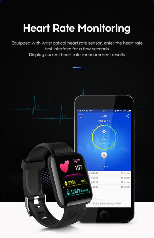 2025 Smartwatch - Full Touch Screen IP67 Waterproof Fitness Tracker