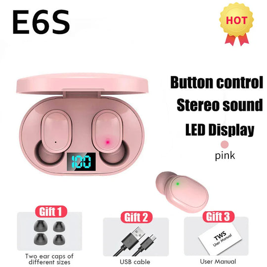 TWS Bluetooth Earbuds - Wireless Noise Cancelling Earphones with HD Microphone