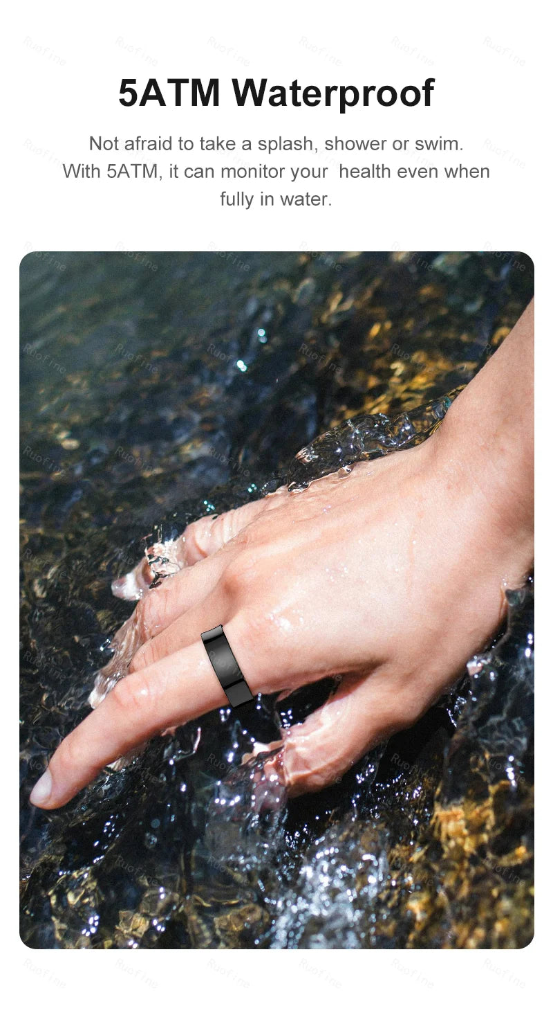 Smart Ring Fitness Tracker - Waterproof Health Monitor