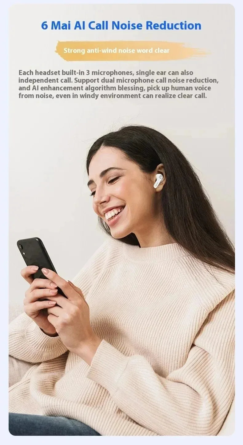 Bluetooth Earbuds - Active Noise Reduction Waterproof Gaming Earphones