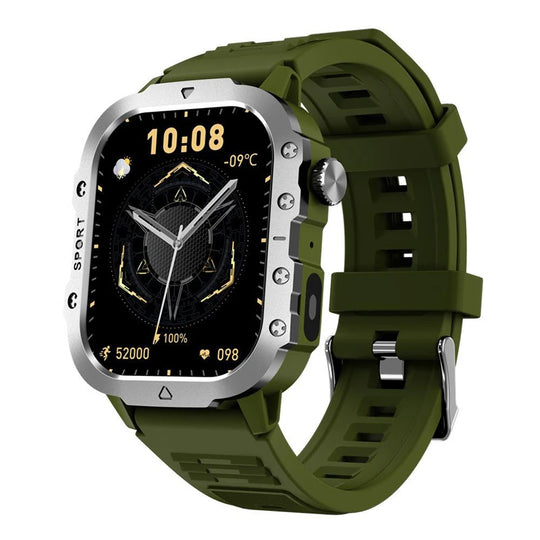 Military Smart Watch for Men - IP68 Outdoor Sports Fitness Tracker with Bluetooth Call