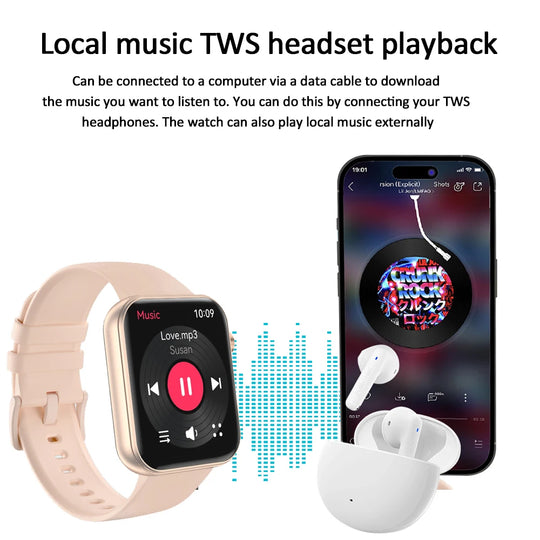 Smart Watch with Camera - Photo Video Heart Rate Bluetooth Call Waterproof