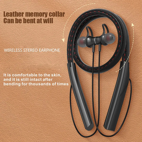 Magnetic Neckband Bluetooth Earphones - Wireless Sport Headset with Mic