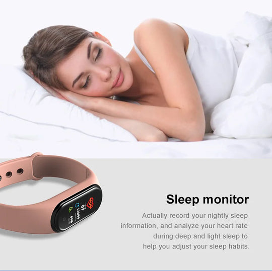 Smart Watch Wristband - Waterproof Blood Pressure Heart Rate Monitor